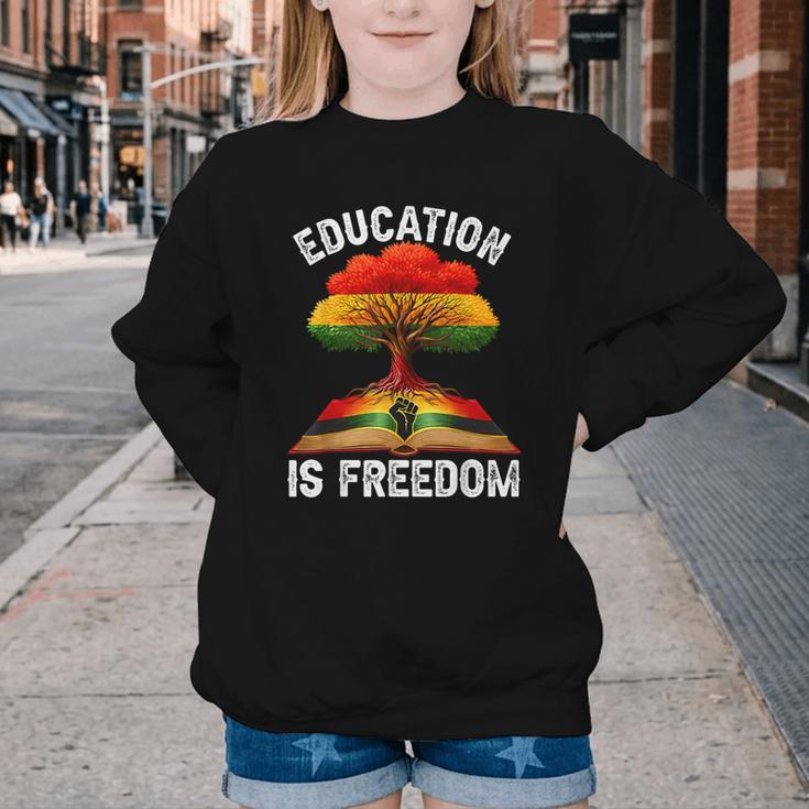 History Education Is Freedom Books Black History Youth Crewneck Sweatshirt History Education Is Freedom Books Black History Youth Crewneck Sweatshirt