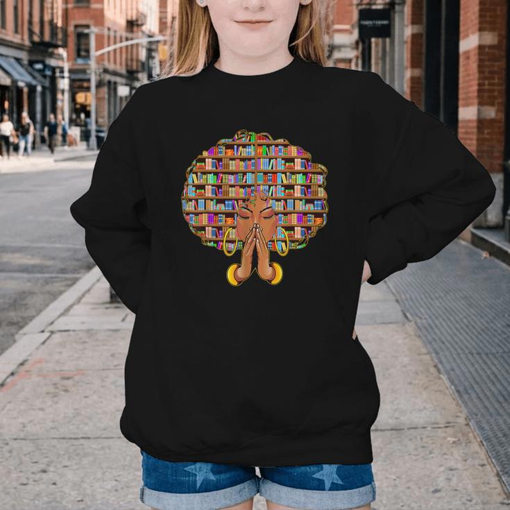 History Month Afro Women Girls Book Lover Librarian Youth Crewneck Sweatshirt History Month Afro Women Girls Book Lover Librarian Youth Crewneck Sweatshirt