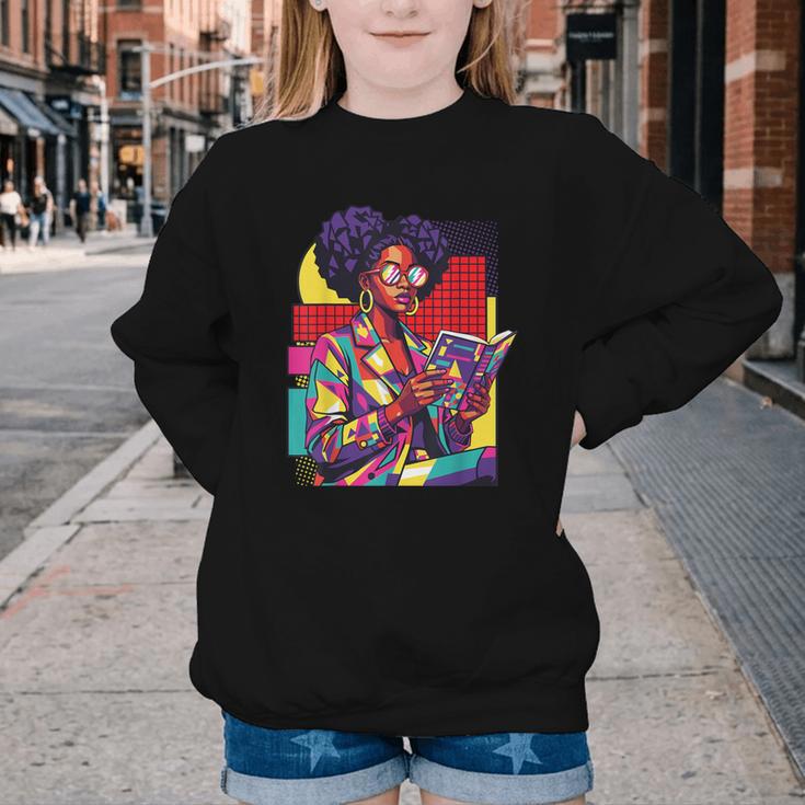 History Woman Reading Book Geometric Girl Educated Youth Crewneck Sweatshirt History Woman Reading Book Geometric Girl Educated Youth Crewneck Sweatshirt