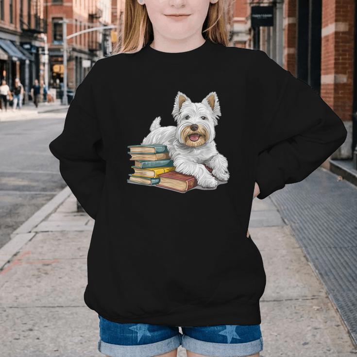 West Highland Terrier Books Dog Breed Westie For Men Women Kids Youth Crewneck Sweatshirt