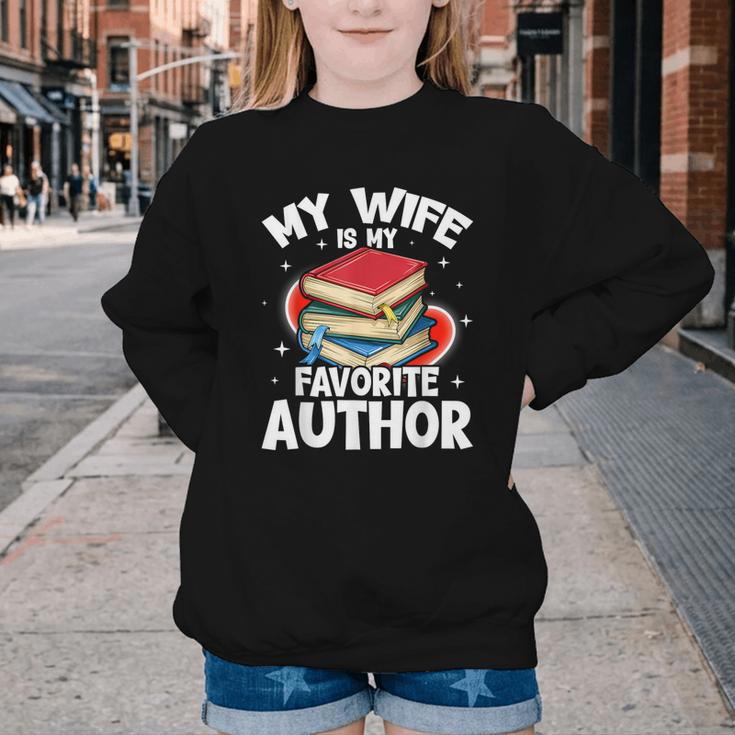 My Wife Is My Favorite Author Book Writer Youth Crewneck Sweatshirt My Wife Is My Favorite Author Book Writer Youth Crewneck Sweatshirt