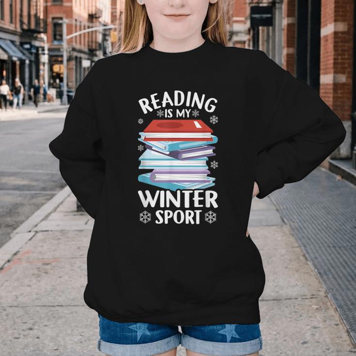 Winter Reading Book Bookworm Winter Youth Crewneck Sweatshirt Winter Reading Book Bookworm Winter Youth Crewneck Sweatshirt