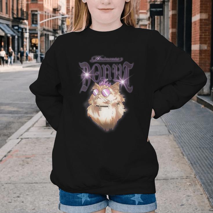 Women's Dungeon Crawler Carl Airbrushed Princess Donut Series Book Youth Crewneck Sweatshirt