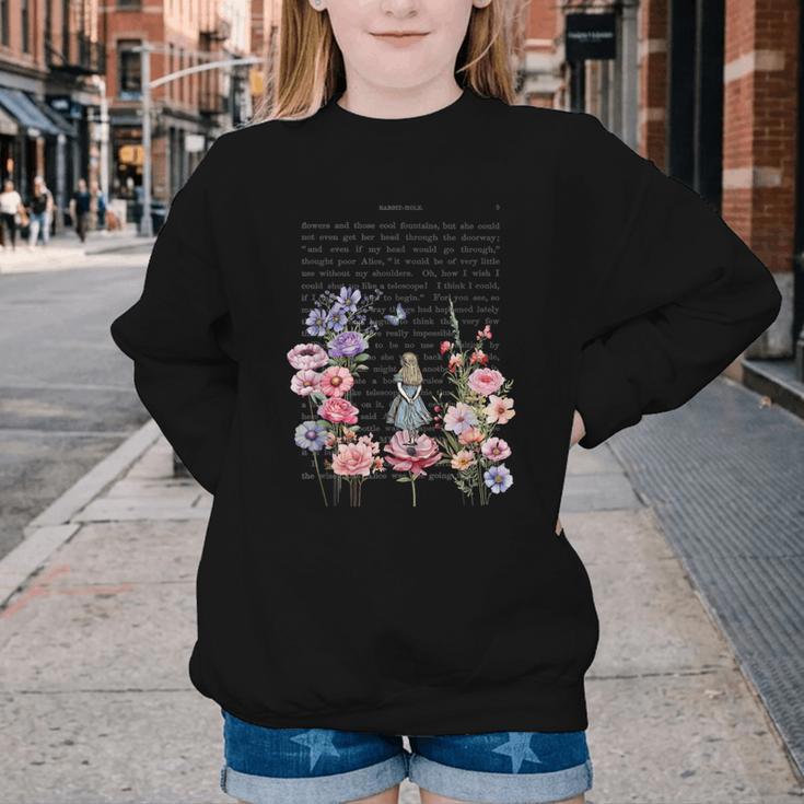 Wonderland Garden & Vintage Textbook Youth Crewneck Sweatshirt