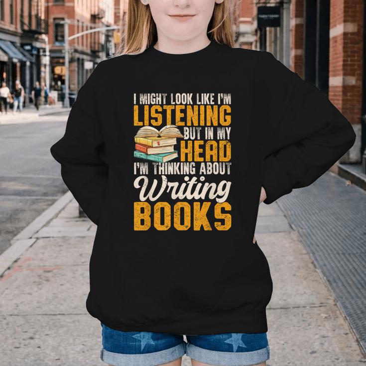 Writer Book Published Author Writers Men Women Youth Crewneck Sweatshirt