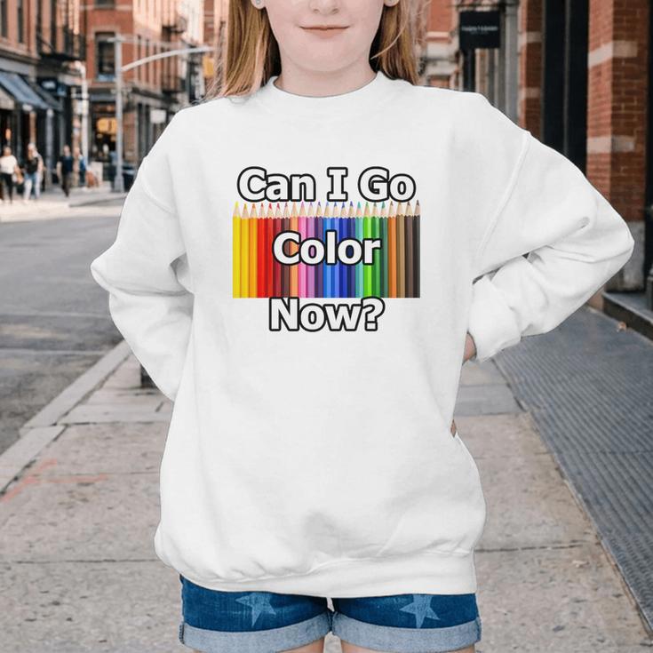 Adult Coloring Book Can I Go Color Now Women Men Adults Premium Tri-Blend Youth Crewneck Sweatshirt