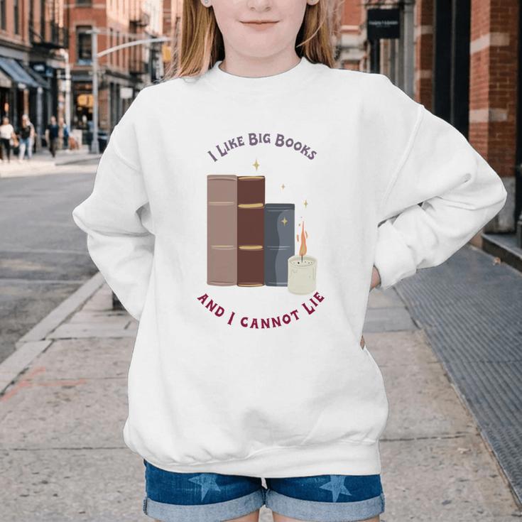 I Like Big Books Bookworm Tee Youth Crewneck Sweatshirt