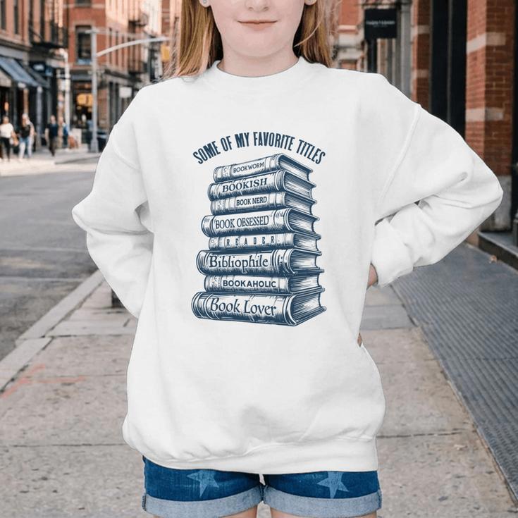 Book Lover Bookish Reader Bibliophile Book Nerd Titles Youth Crewneck Sweatshirt Book Lover Bookish Reader Bibliophile Book Nerd Titles Youth Crewneck Sweatshirt