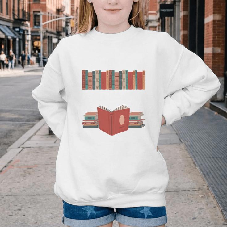 My Weekend Is All Booked Cute Book Reader Teacher Youth Crewneck Sweatshirt