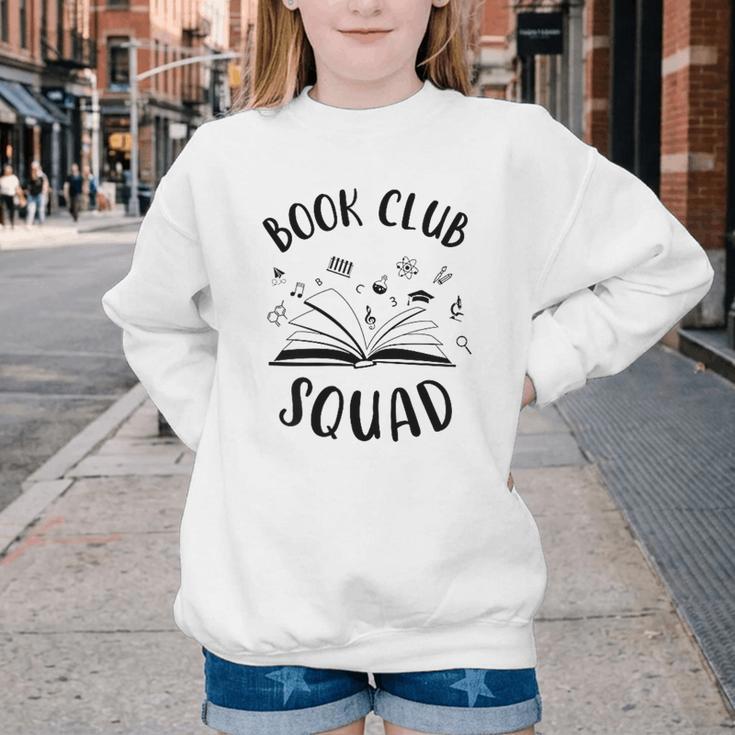 Books Club Squad Reading Book Lover Book Minimalist Team Tee Youth Crewneck Sweatshirt