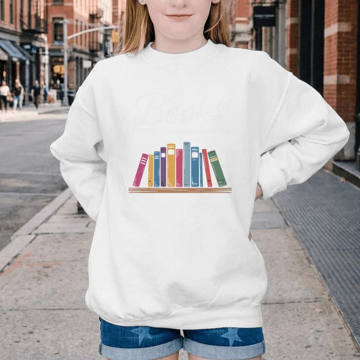 Books The Original Handheld Device Book Lovers Youth Crewneck Sweatshirt