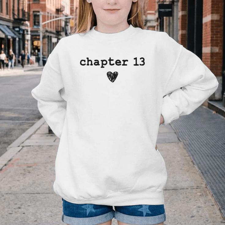 Chapter 13 Book Lovers Readers & Authors 13th Birthday Youth Crewneck Sweatshirt Chapter 13 Book Lovers Readers & Authors 13th Birthday Youth Crewneck Sweatshirt