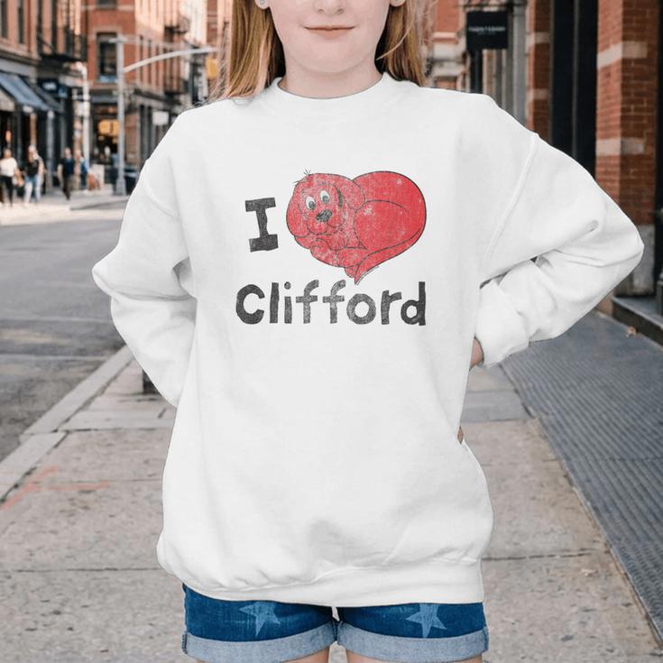 Clifford The Big Red Dog I Heart Clifford Childrens Books Youth Crewneck Sweatshirt