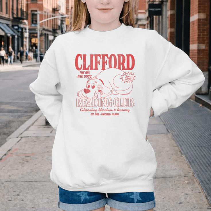 Clifford The Big Red Dog Reading Club Est 1988 Kids Books Youth Crewneck Sweatshirt