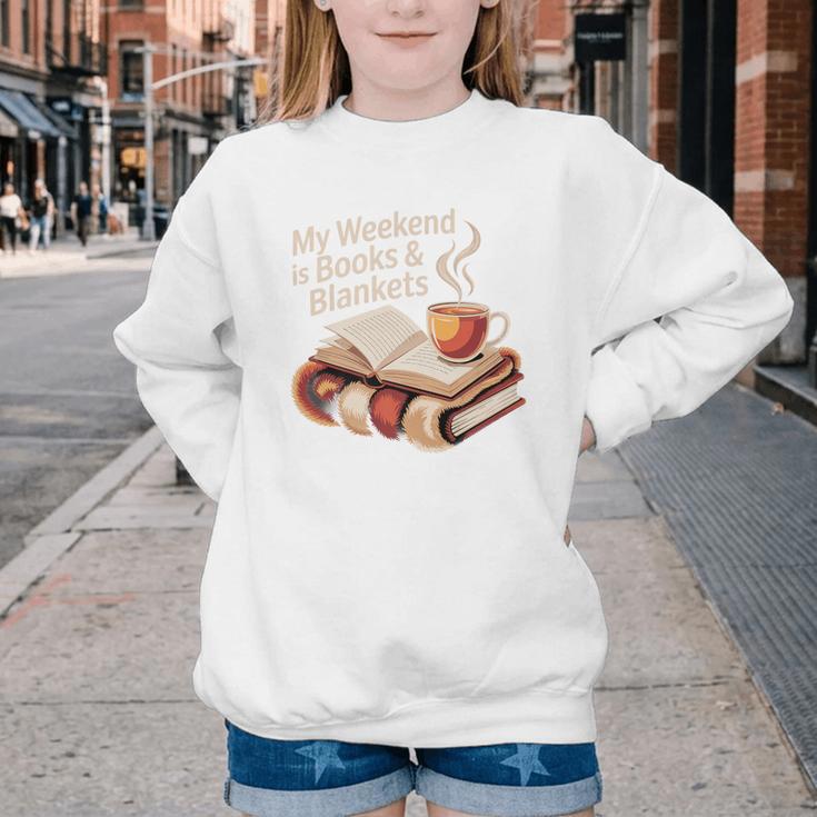 Cozy My Weekend Is Books Blankets Reading Tea Lover Premium Youth Crewneck Sweatshirt Cozy My Weekend Is Books Blankets Reading Tea Lover Premium Youth Crewneck Sweatshirt
