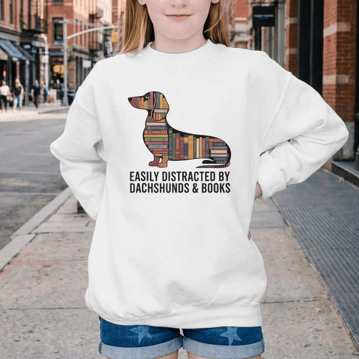 Dachshund Dog Dachshund Decor Books Nerds Dachshund Youth Crewneck Sweatshirt Dachshund Dog Dachshund Decor Books Nerds Dachshund Youth Crewneck Sweatshirt