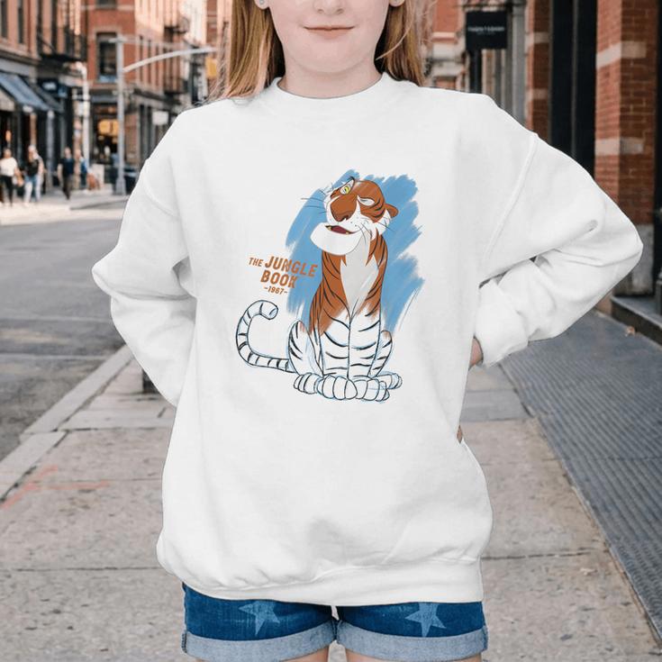 Disney Ink And Paint Shere Khan From The Jungle Book 1967 Youth Crewneck Sweatshirt