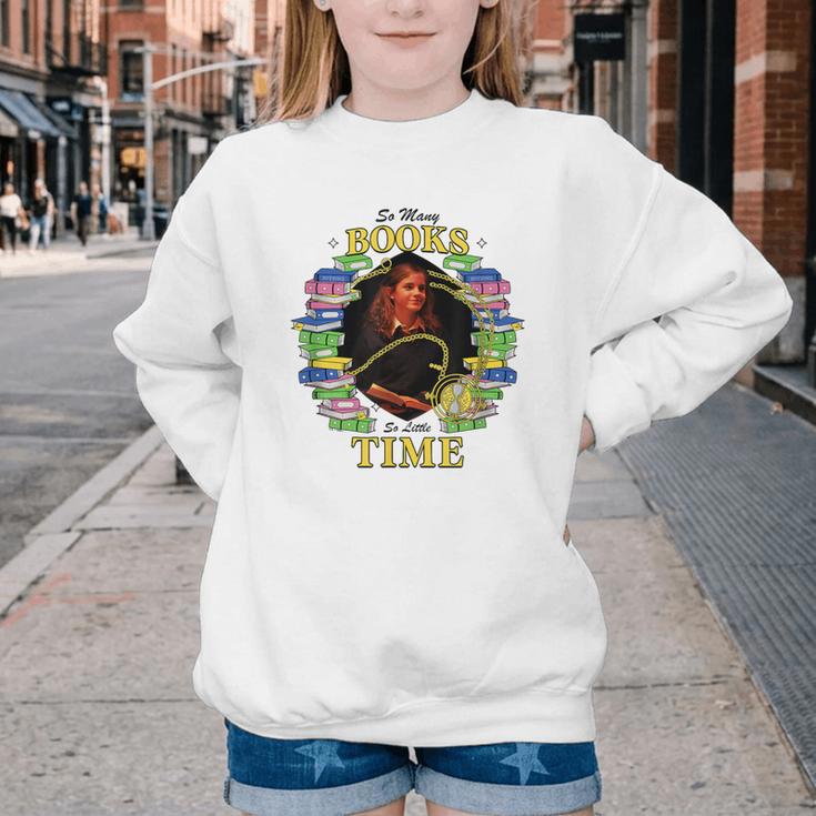 Harry Potter Hermione So Many Books So Little Time Portrait Youth Crewneck Sweatshirt
