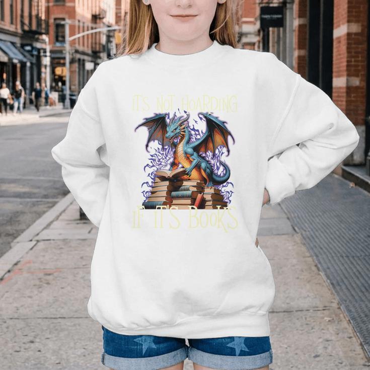 It's Not Hoarding If It's Books Reading Bookworm Reader Youth Crewneck Sweatshirt