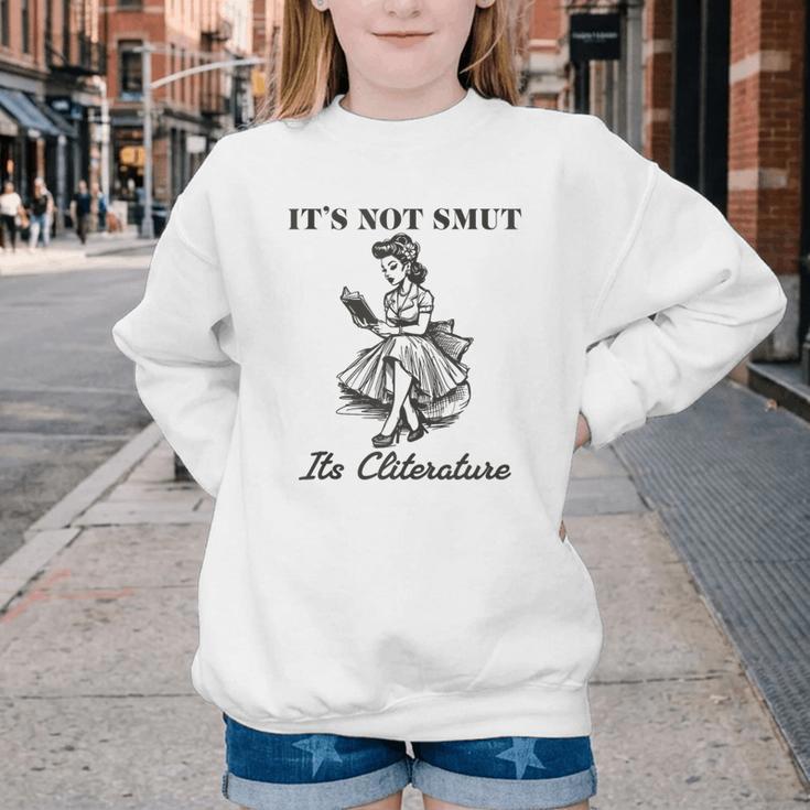 It's Not Smut It's Literature Smut Book Reader Youth Crewneck Sweatshirt