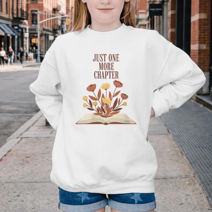 Just One More Chapter Book Lovers Floral Youth Crewneck Sweatshirt Just One More Chapter Book Lovers Floral Youth Crewneck Sweatshirt