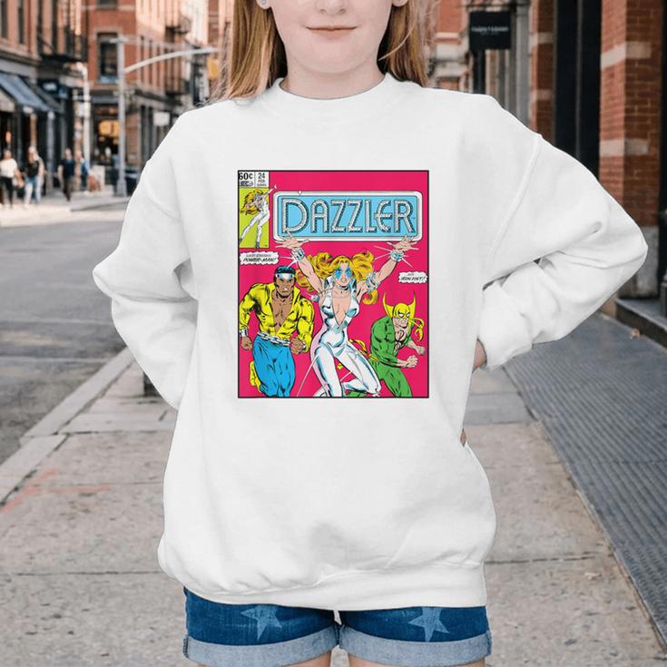 Marvel Universe Classic Dazzler Vintage Comic Book Cover Youth Crewneck Sweatshirt