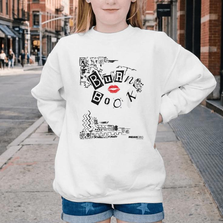 Mean Girls Burn Book Cover Art Youth Crewneck Sweatshirt
