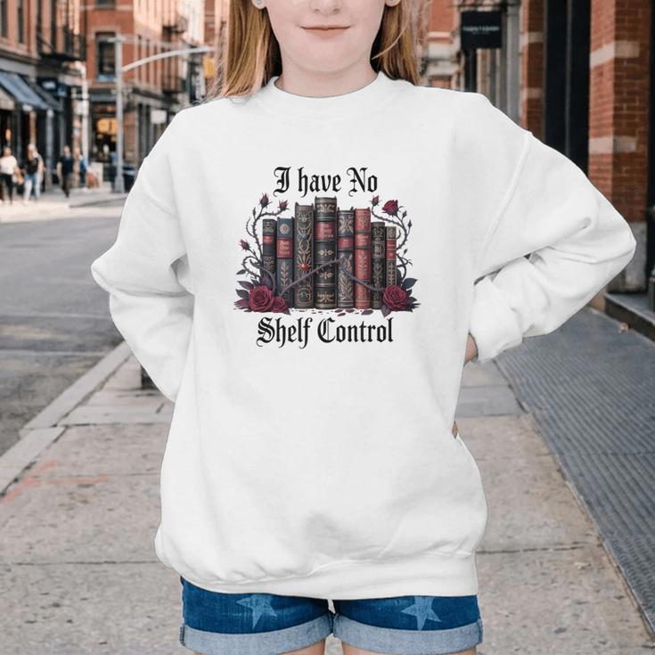 I Have No Shelf Control Dark Academia Book Lover TBR Youth Crewneck Sweatshirt