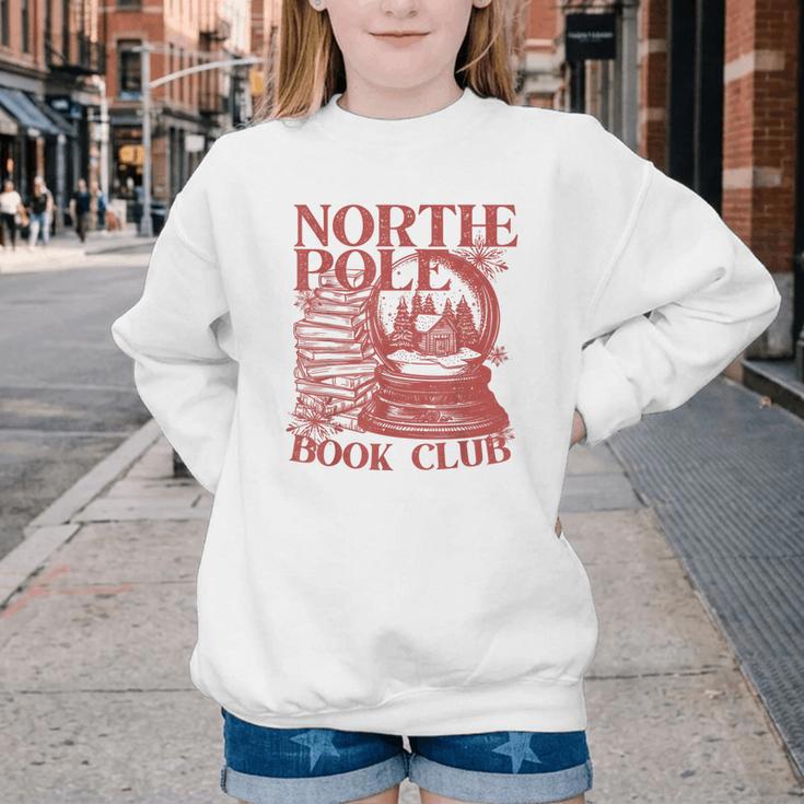 North Pole Book Club Christmas Youth Crewneck Sweatshirt
