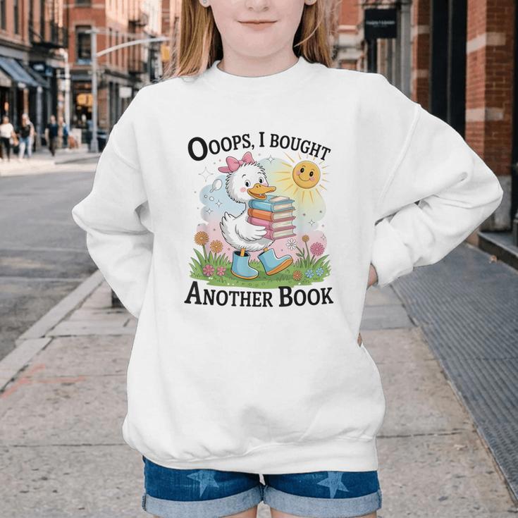 Oops I Bought Another Book Duck Sunshine Youth Crewneck Sweatshirt