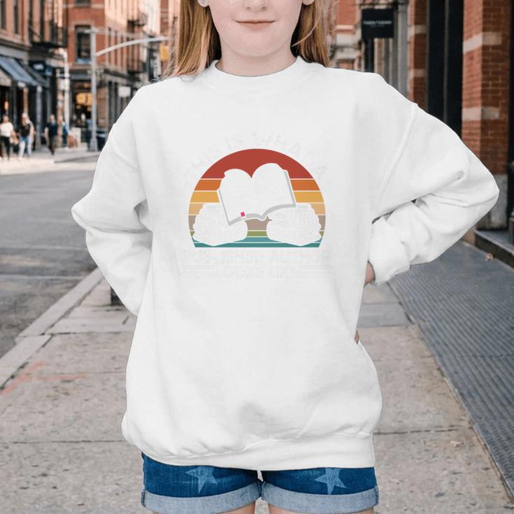 Published Author Book Writer Book Writing Novelist Premium Tri-Blend Youth Crewneck Sweatshirt