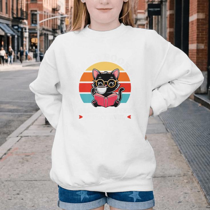 Read Books Drink Coffee Fight Evil Cat Premium Youth Crewneck Sweatshirt Read Books Drink Coffee Fight Evil Cat Premium Youth Crewneck Sweatshirt