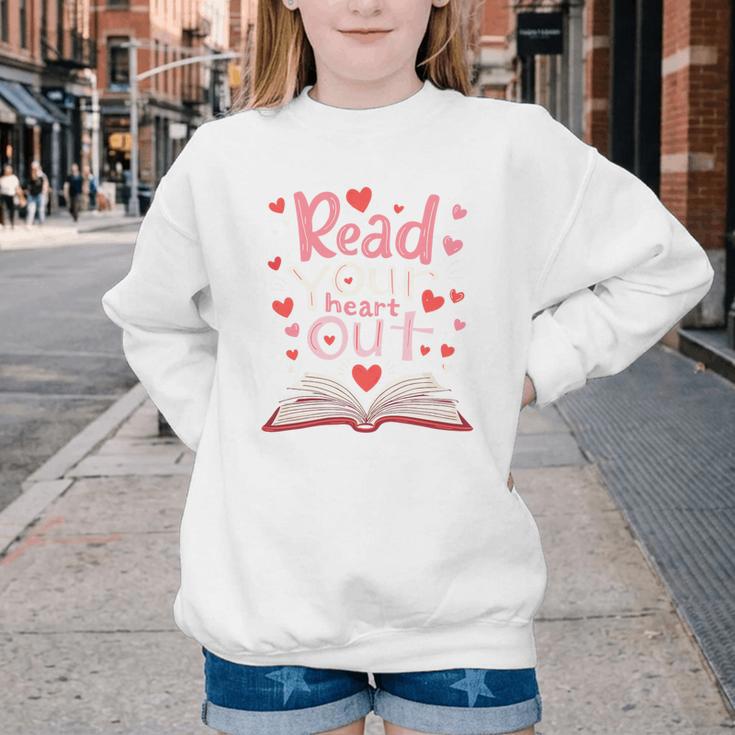 Read Your Heart Out Teacher Valentines Day Reading Book Love Premium Tri-Blend Youth Crewneck Sweatshirt Read Your Heart Out Teacher Valentines Day Reading Book Love Premium Tri-Blend Youth Crewneck Sweatshirt