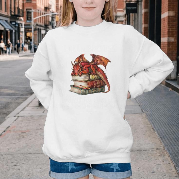 I Read Because Roasting People Is Frowned Upon Dragon Book Premium Tri-Blend Youth Crewneck Sweatshirt I Read Because Roasting People Is Frowned Upon Dragon Book Premium Tri-Blend Youth Crewneck Sweatshirt