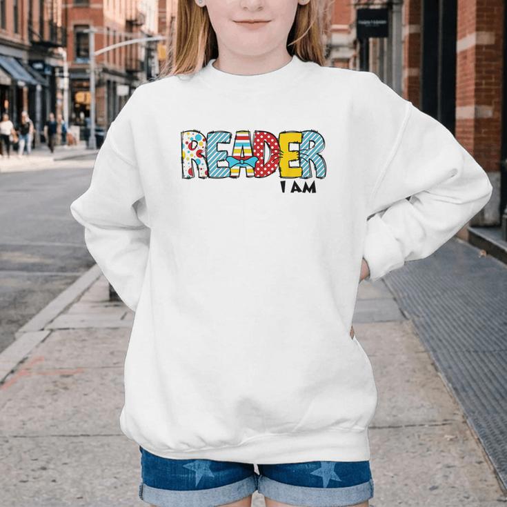 Reader I Am Bookworm Librarian I Heart Read Book Lover Youth Crewneck Sweatshirt Reader I Am Bookworm Librarian I Heart Read Book Lover Youth Crewneck Sweatshirt