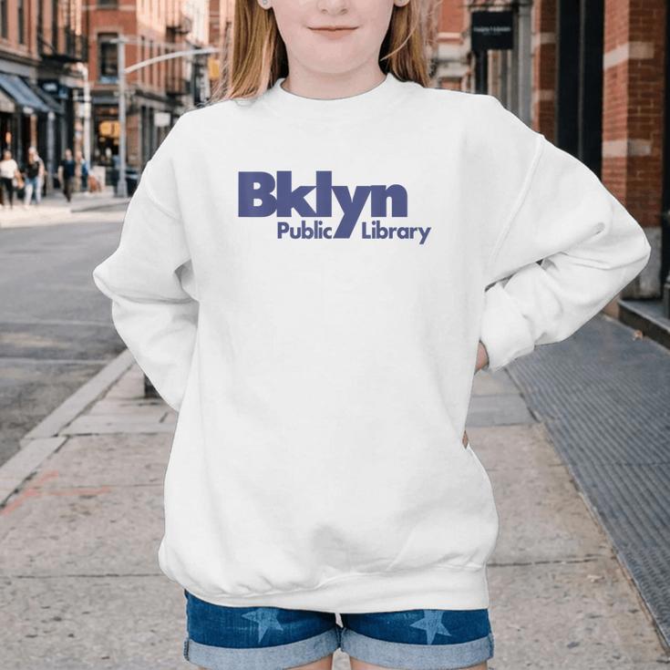 Retro Brooklyn Public Library NY New York Book Lover Youth Crewneck Sweatshirt