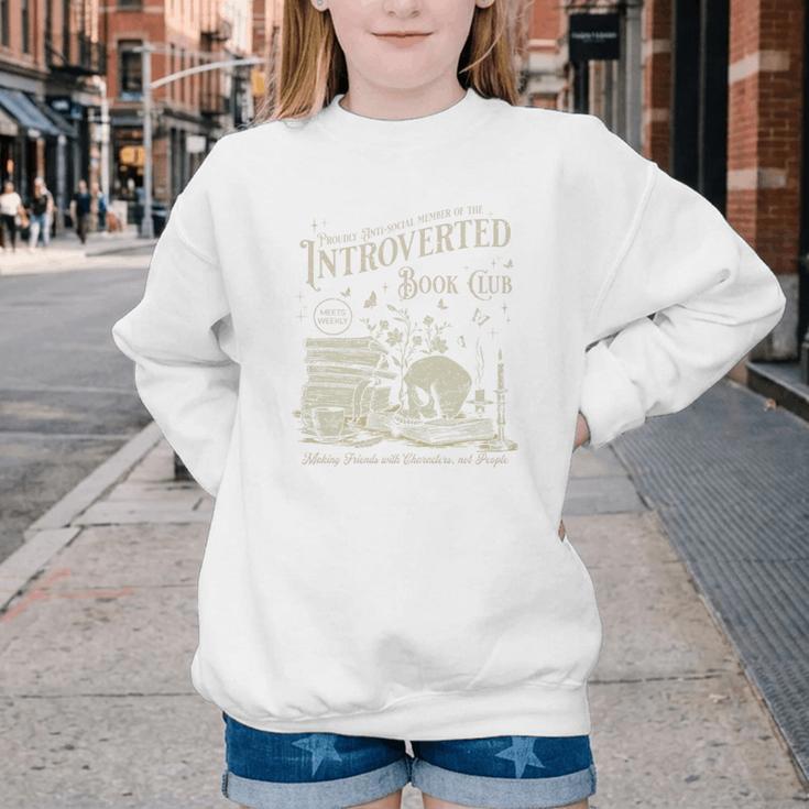 Retro Proud Anti Social Member Of Introverted Book Club Premium Tri-Blend Youth Crewneck Sweatshirt Retro Proud Anti Social Member Of Introverted Book Club Premium Tri-Blend Youth Crewneck Sweatshirt