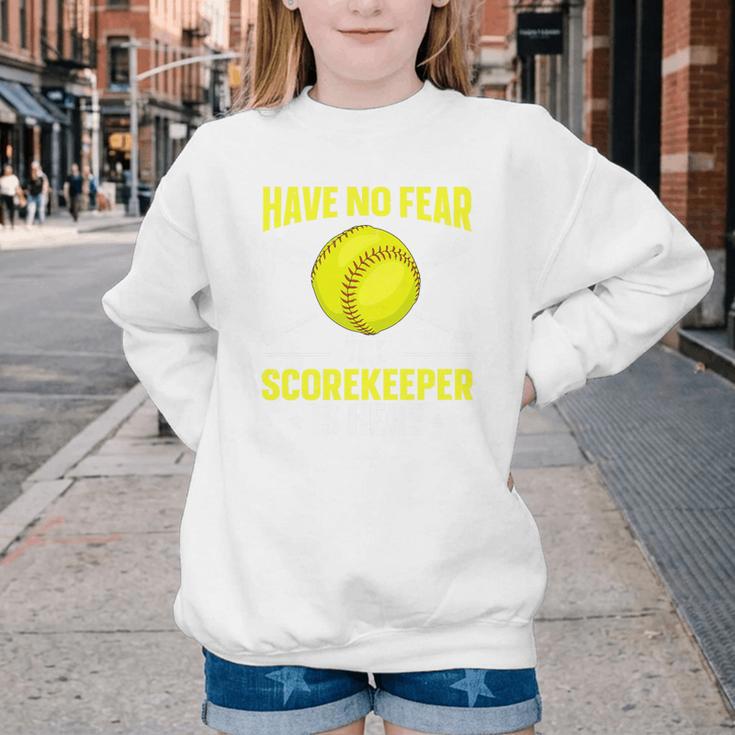 Softball Scorekeeper For a Score Book Keeper Premium Tri-Blend Youth Crewneck Sweatshirt