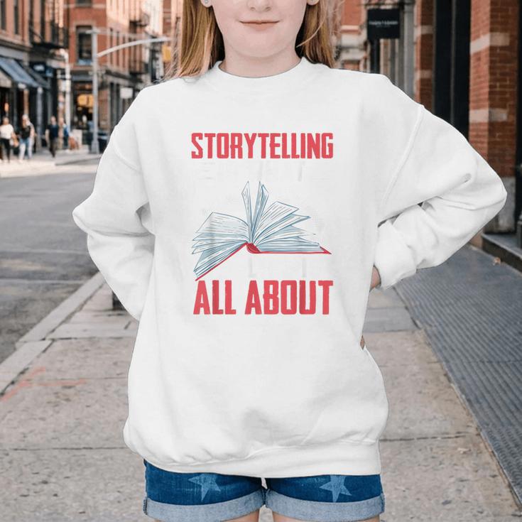 Storytelling Is What Life Is All About Book Youth Crewneck Sweatshirt