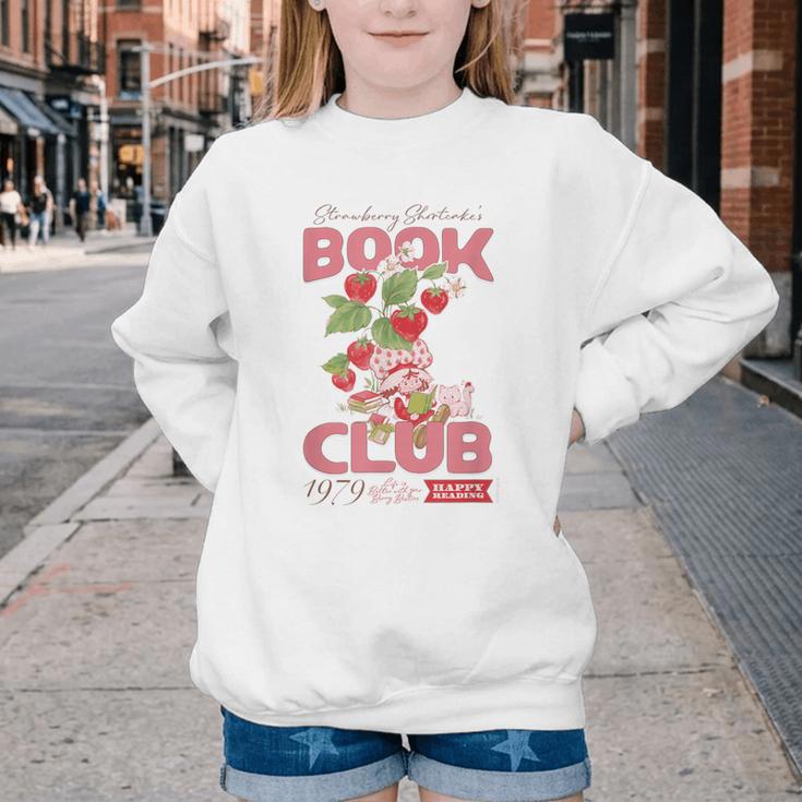 Strawberry Shortcake Book Club 1979 With Berry Besties Youth Crewneck Sweatshirt Strawberry Shortcake Book Club 1979 With Berry Besties Youth Crewneck Sweatshirt