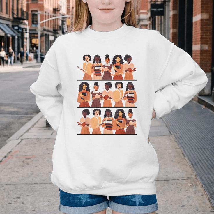 History Month Educated Black Women Girls Reading Books Youth Crewneck Sweatshirt History Month Educated Black Women Girls Reading Books Youth Crewneck Sweatshirt
