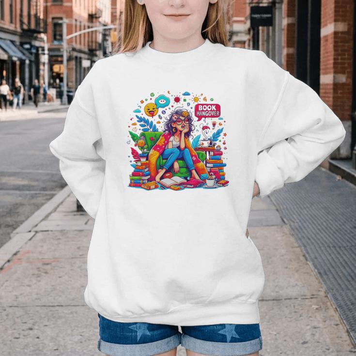 Woman Book Lover Book Hangover Woman Premium Tri-Blend Youth Crewneck Sweatshirt