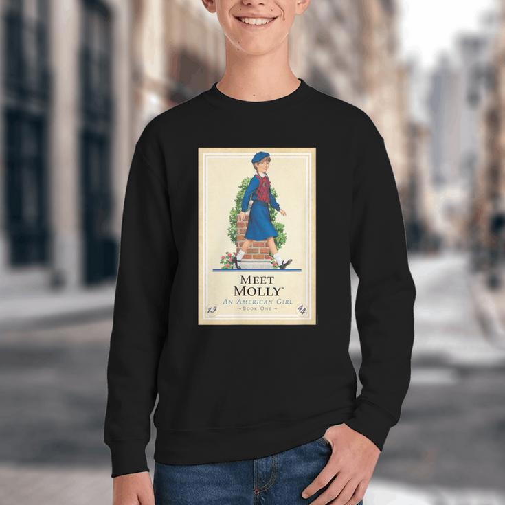American Girl Meet Molly Book Cover Youth Crewneck Sweatshirt American Girl Meet Molly Book Cover Youth Crewneck Sweatshirt