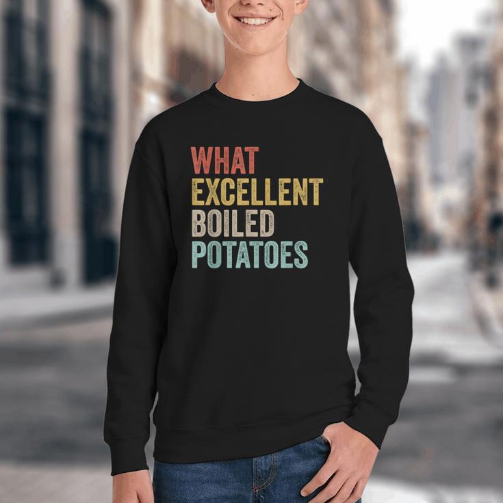 Book Lover Austen Literature What Excellent Boiled Potatoes Youth Crewneck Sweatshirt