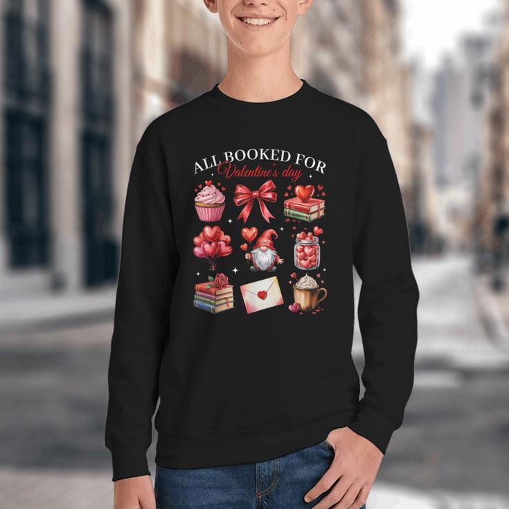 All Booked For Valentine Coquette Bow Girl Women Teacher Youth Crewneck Sweatshirt All Booked For Valentine Coquette Bow Girl Women Teacher Youth Crewneck Sweatshirt
