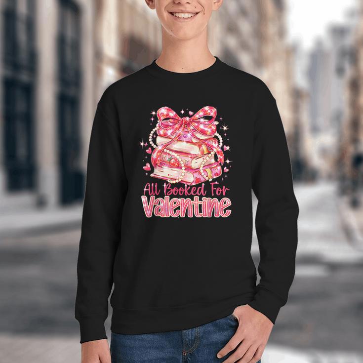 All Booked For Valentine Cute Pink Book Lover Aesthetic Youth Crewneck Sweatshirt All Booked For Valentine Cute Pink Book Lover Aesthetic Youth Crewneck Sweatshirt