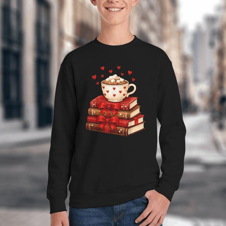 All Booked For Valentine’s Day Reading Teacher Youth Crewneck Sweatshirt
