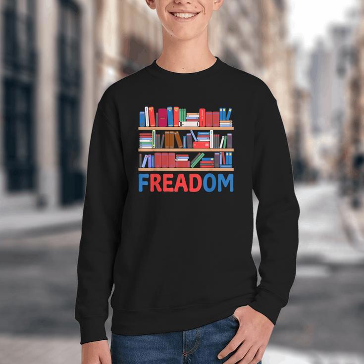 Freadom To Read Book Lover Reading Freedom Youth Crewneck Sweatshirt Freadom To Read Book Lover Reading Freedom Youth Crewneck Sweatshirt