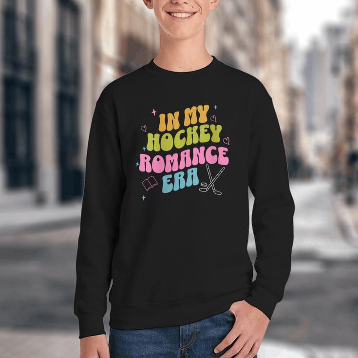 In My Hockey Romance Era Hockey Romance Reader Book CLub Youth Crewneck Sweatshirt In My Hockey Romance Era Hockey Romance Reader Book CLub Youth Crewneck Sweatshirt
