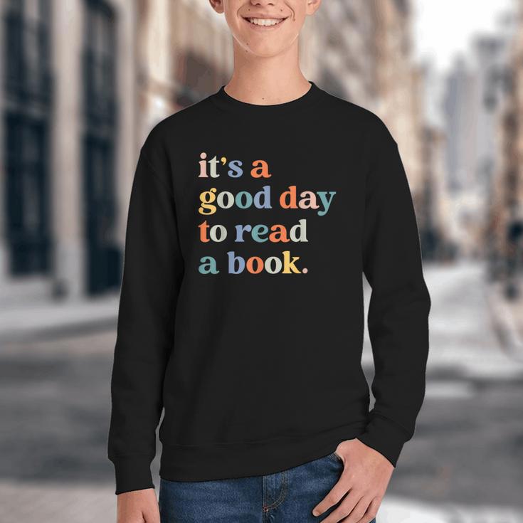 It's A Good Day To Read A Book Books Library Reading Youth Crewneck Sweatshirt It's A Good Day To Read A Book Books Library Reading Youth Crewneck Sweatshirt